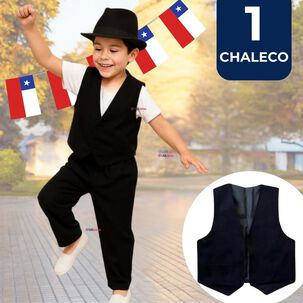 Chaleco Bolero Nortino Niño Fiestas Patrias Negro