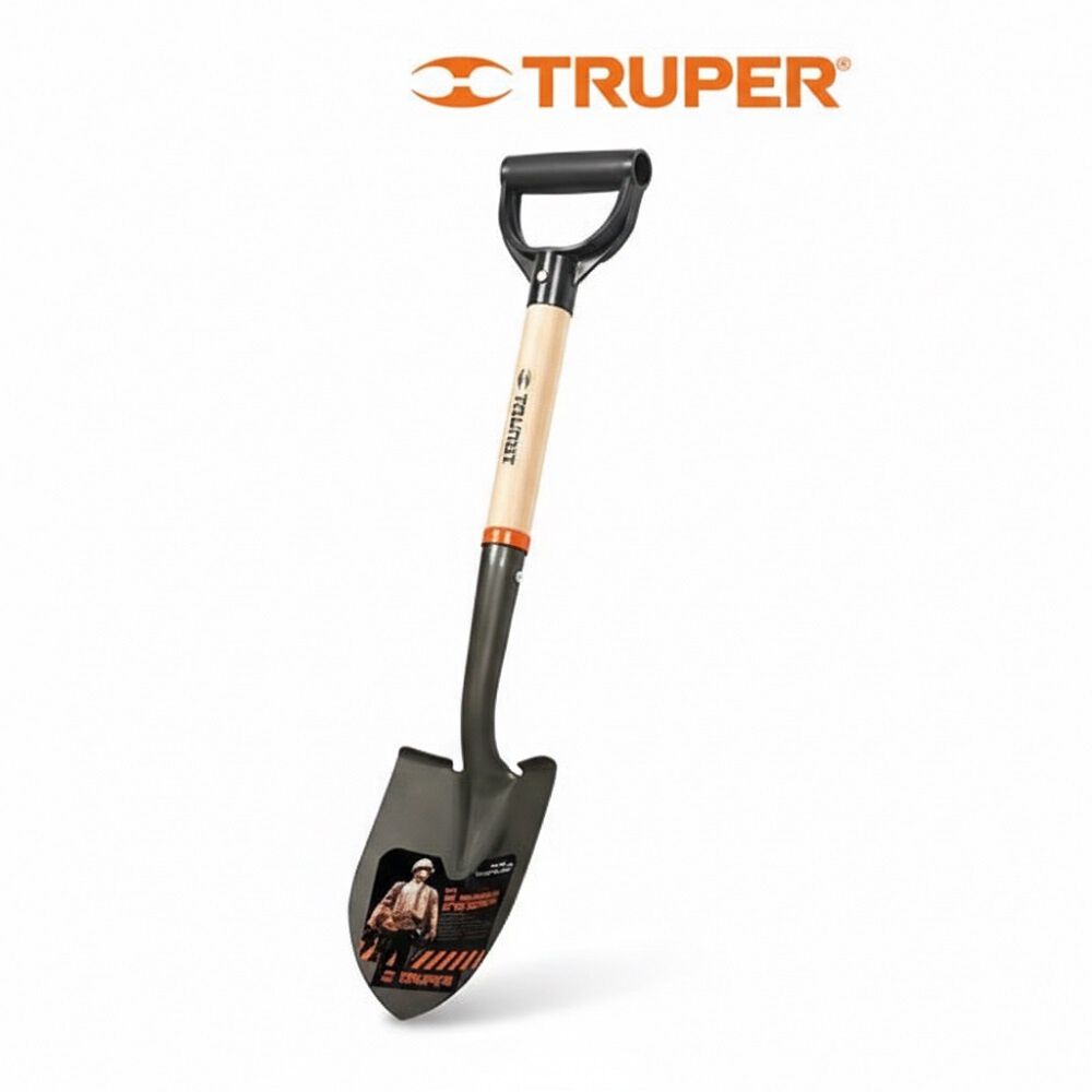 Pala Cajuelera Redonda Truper Con Mango Madera Acero Al Carb image number 2.0