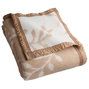 Frazada Andes 25% Lana Rama Beige 1.5 Plaza