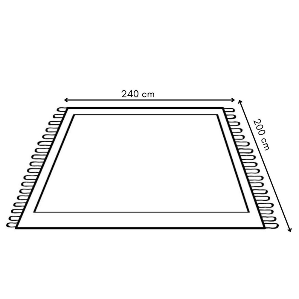 Alfombra Para Living Peluda Tipo Shaggy Medida 200cm X 240cm Color Turquesa Jaspeado image number 2.0