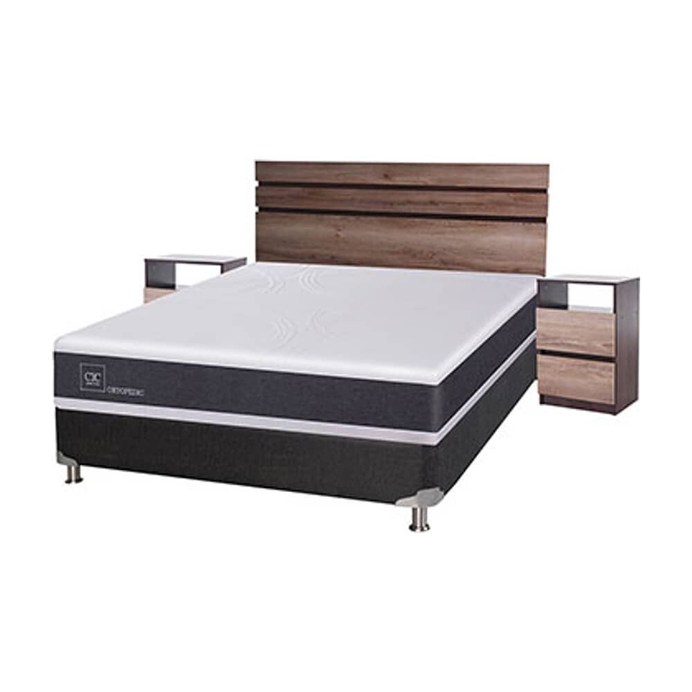 Box Spring Cic New Ortopedic B5 / 2 Plazas / Base Normal + Set De Maderas image number 4.0