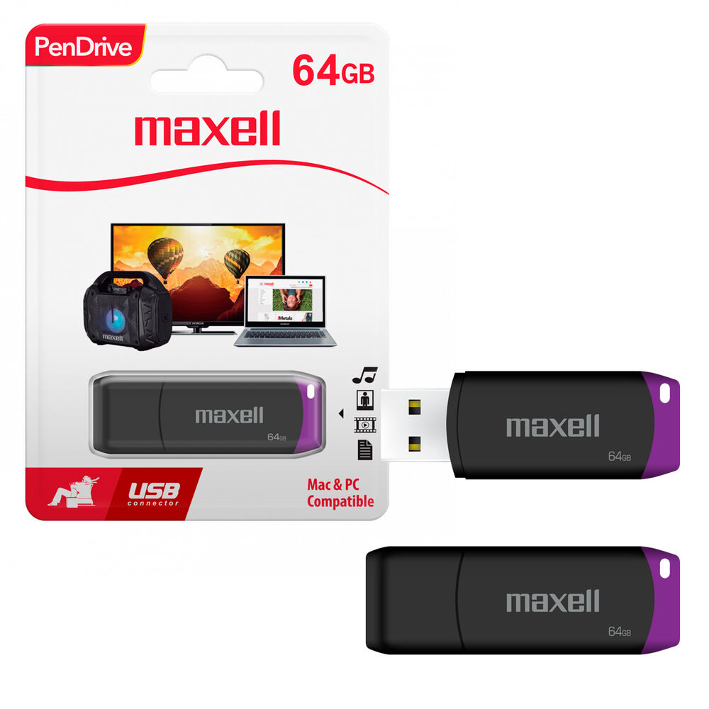 Pendrive 64gb Maxell Usbpd-64 Usb Compatible Mac Y Windows image number 0.0