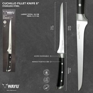 Cuchillo Filetero Wayu 20 Cm/wayu Fillet Knife 8 Pulgadas