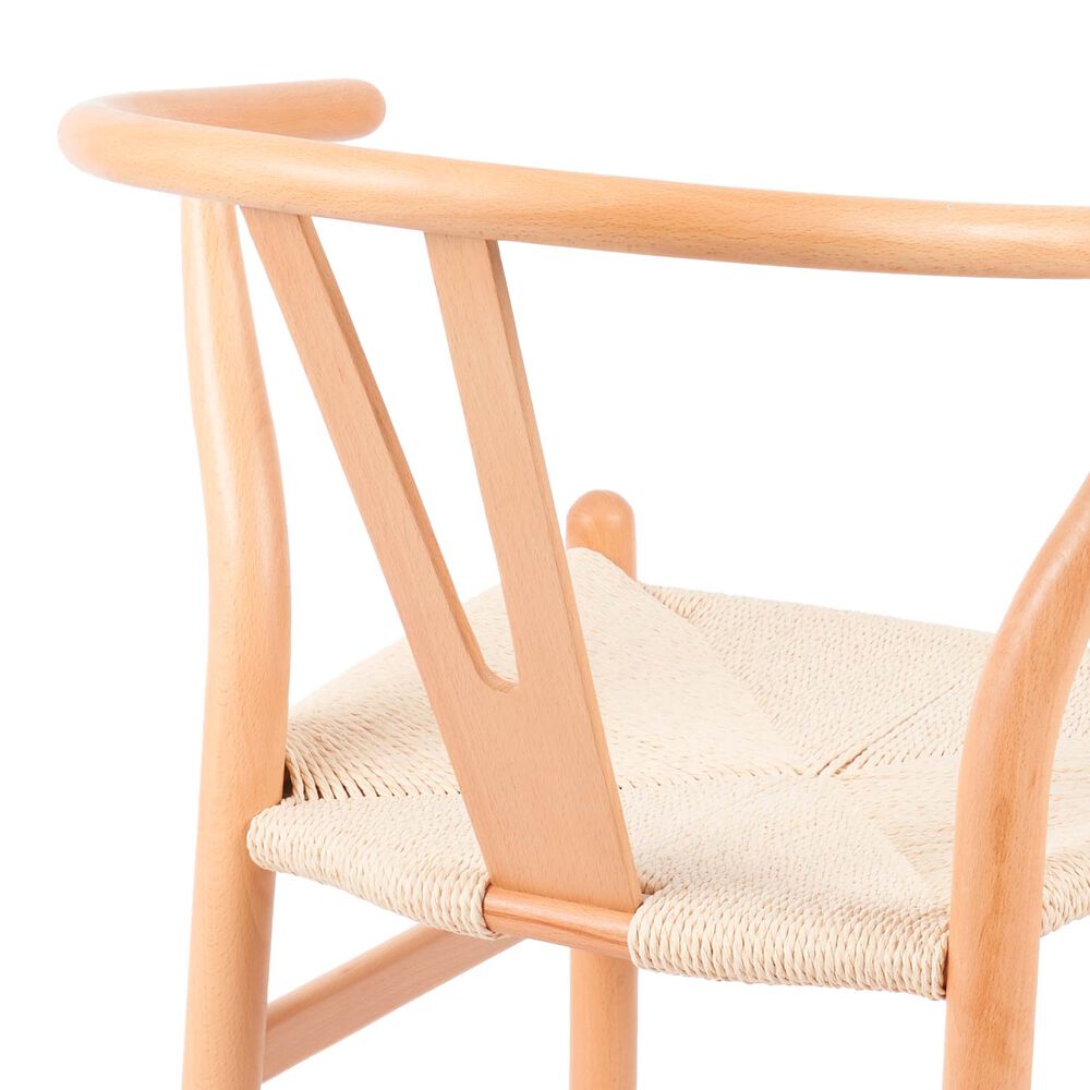 Pack 2 Sillas Comedor Novahus Wishbone Natural Beige image number 4.0