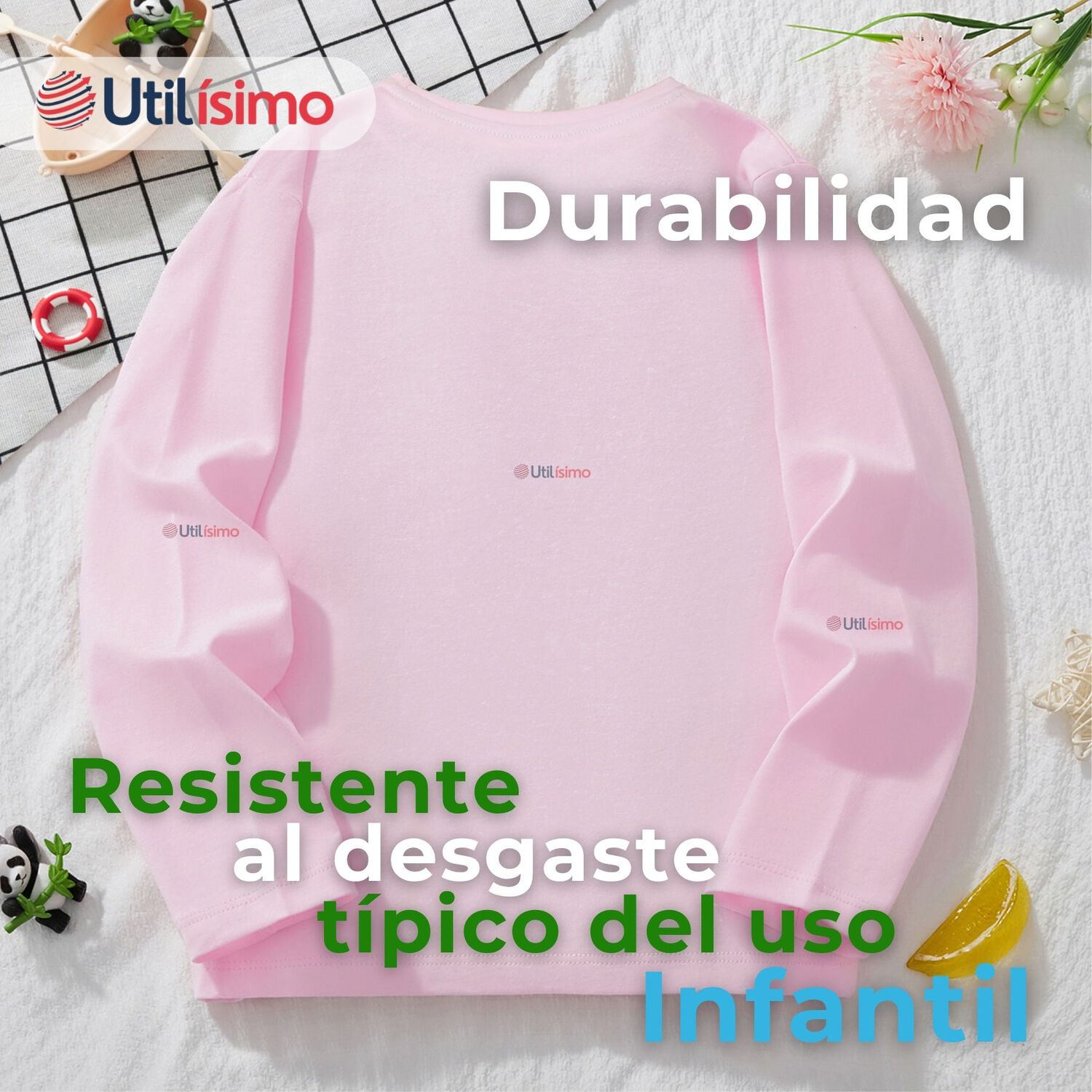 Polera Manga Larga Ni&ntilde;a 100% Algod&oacute;n Flores Rosado Camiseta image number 4.0