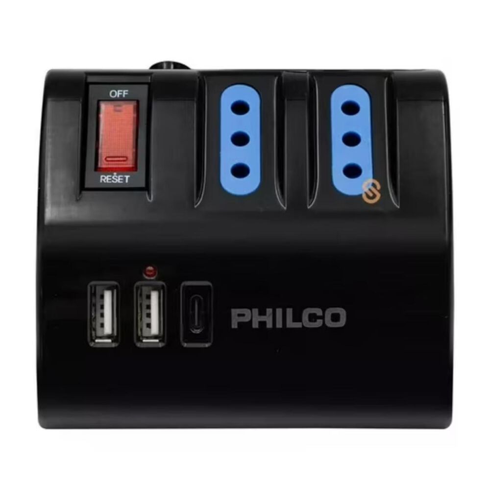 Zapatilla Alargador Extension De Escritorio Usb C Negro image number 2.0