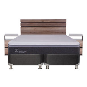 Box Spring Cic Ortopedic Advance / King / Base Dividida + Set De Maderas Ares