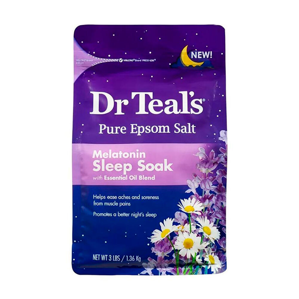 Dr Teals - Sal Pura De Epsom De Melatonina 3 Lb/1.36kg image number 0.0