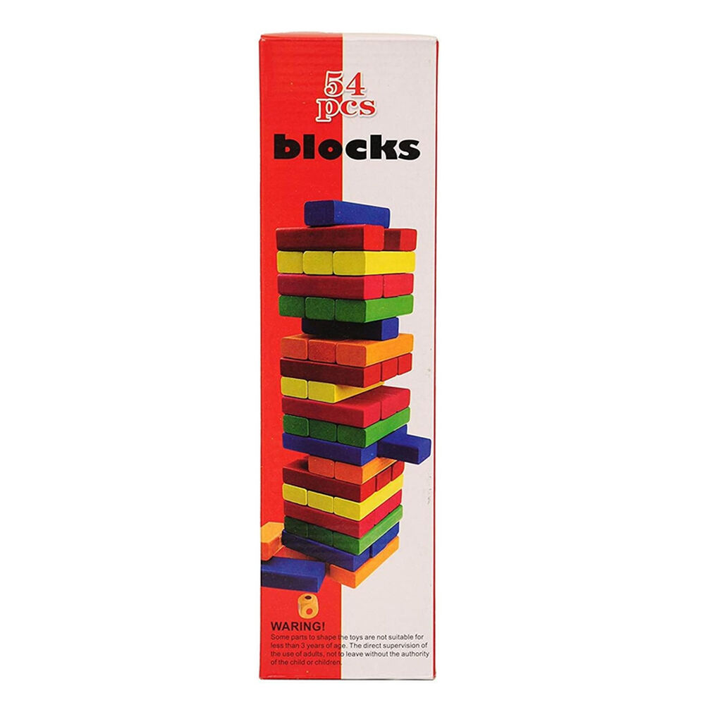 Juego Yenga Colores Bloques Educativo Para Niños 54 Piezas image number 0.0