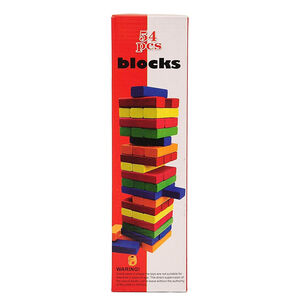 Juego Yenga Colores Bloques Educativo Para Niños 54 Piezas