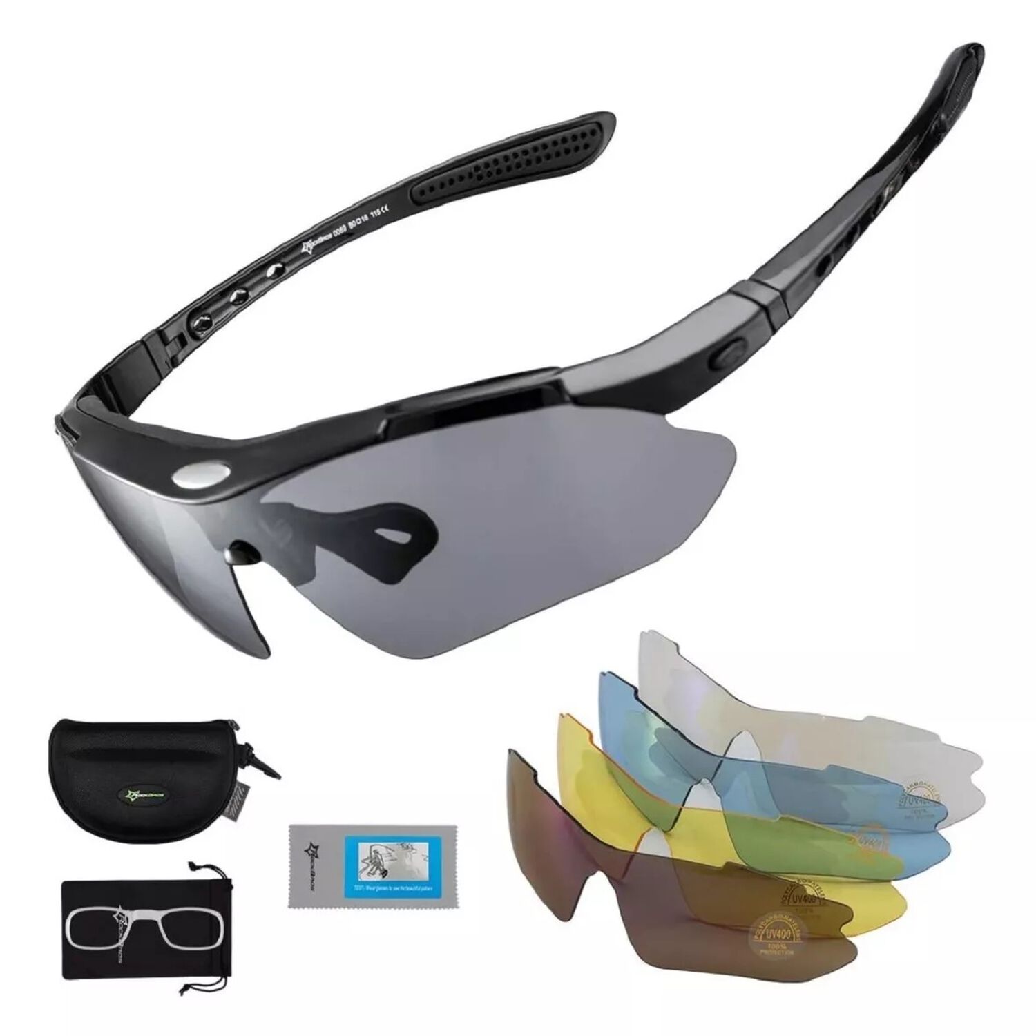 Lentes Tacticos 5 Micas Ciclismo | Airsoft | Paintball image number 0.0