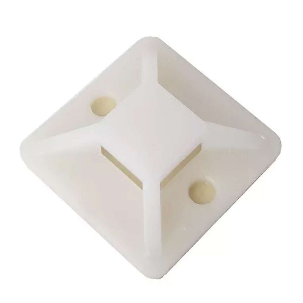 Base Autoadhesiva Para Amarras Plásticas 100un 25x25mm - Generico image number 0.0
