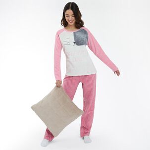 Pijama Polar Manga Larga Con Capucha Mujer Freedom