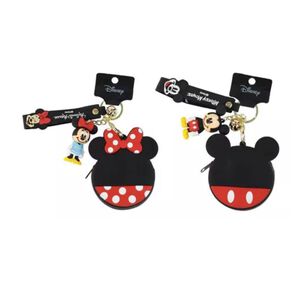 Monedero Llavero Disney Color Negro Diseño De La Tela Minnie
