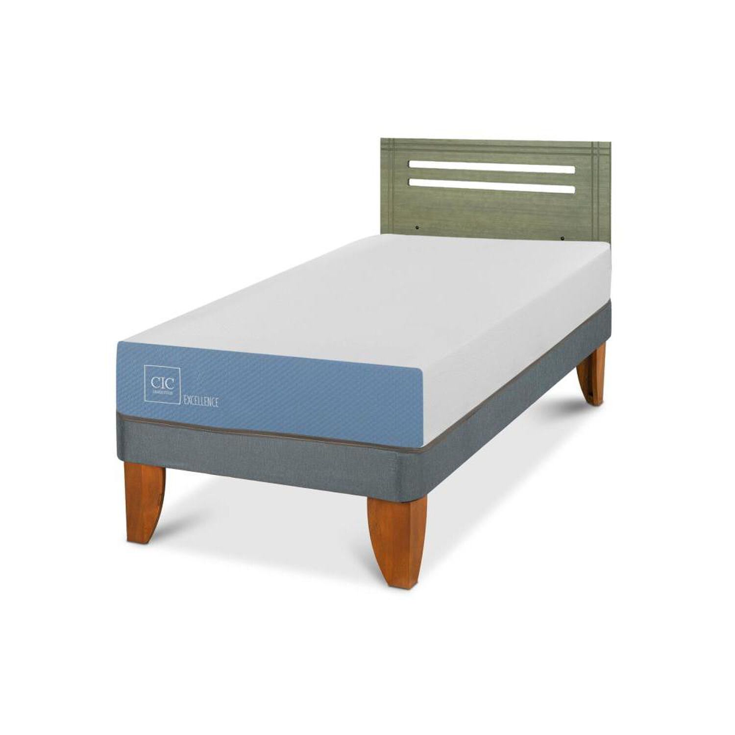 Cama Europea Cic Excellence / 1 Plaza / Base Normal + Respaldo image number 3.0