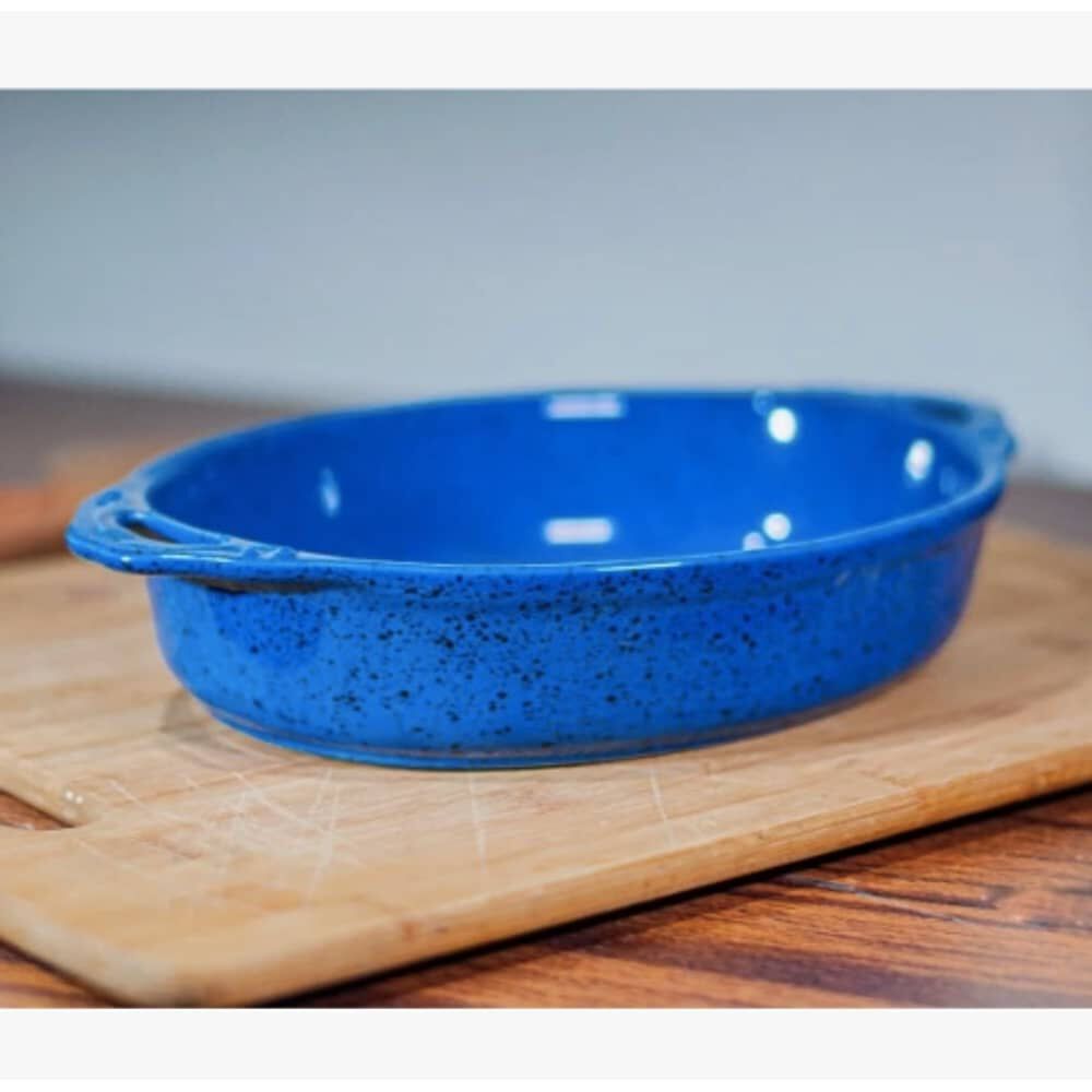 Fuente Ceramica P/horno Ovalada Azul image number 1.0