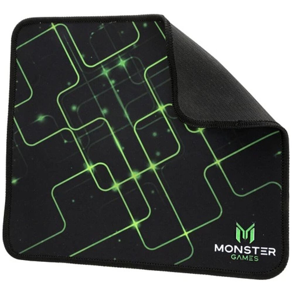 Mousepad Gamer 23x20cm Negro Verde Start image number 1.0