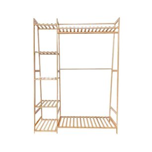 Perchero Organizador De Madera 5 Niveles 110x40x140 Cm