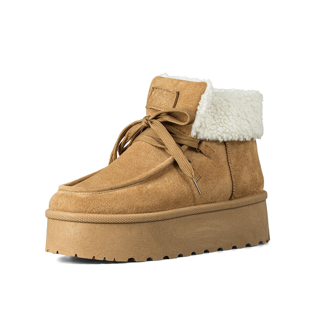 Botin Casual Mujer Gamuza Felpa Antideslizante Weide Lt202 image number 4.0