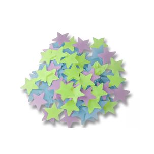 Pack De 100 Estrellas Fluorescentes Fosforecentes Sticker