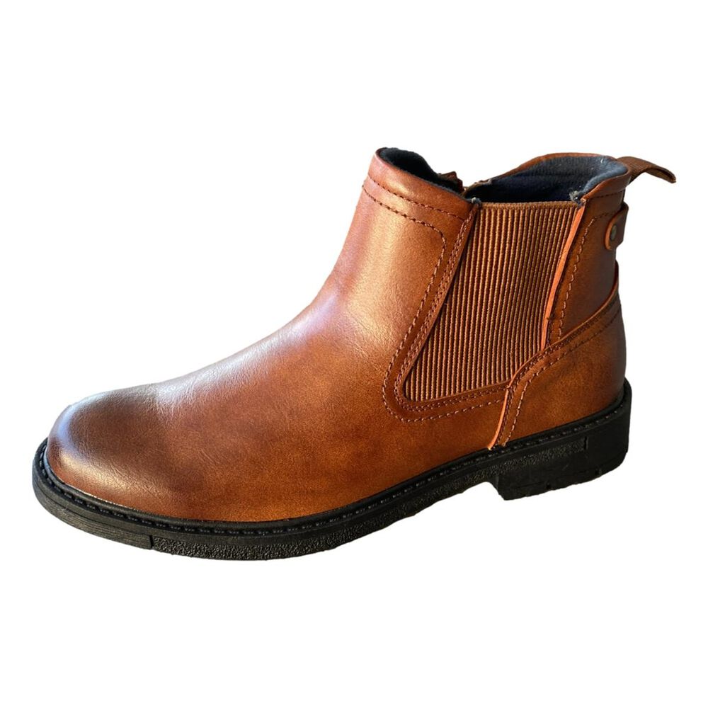 Bot&iacute;n Chelsea Hombre Agta 6007 Color Camel Y Negro image number 4.0