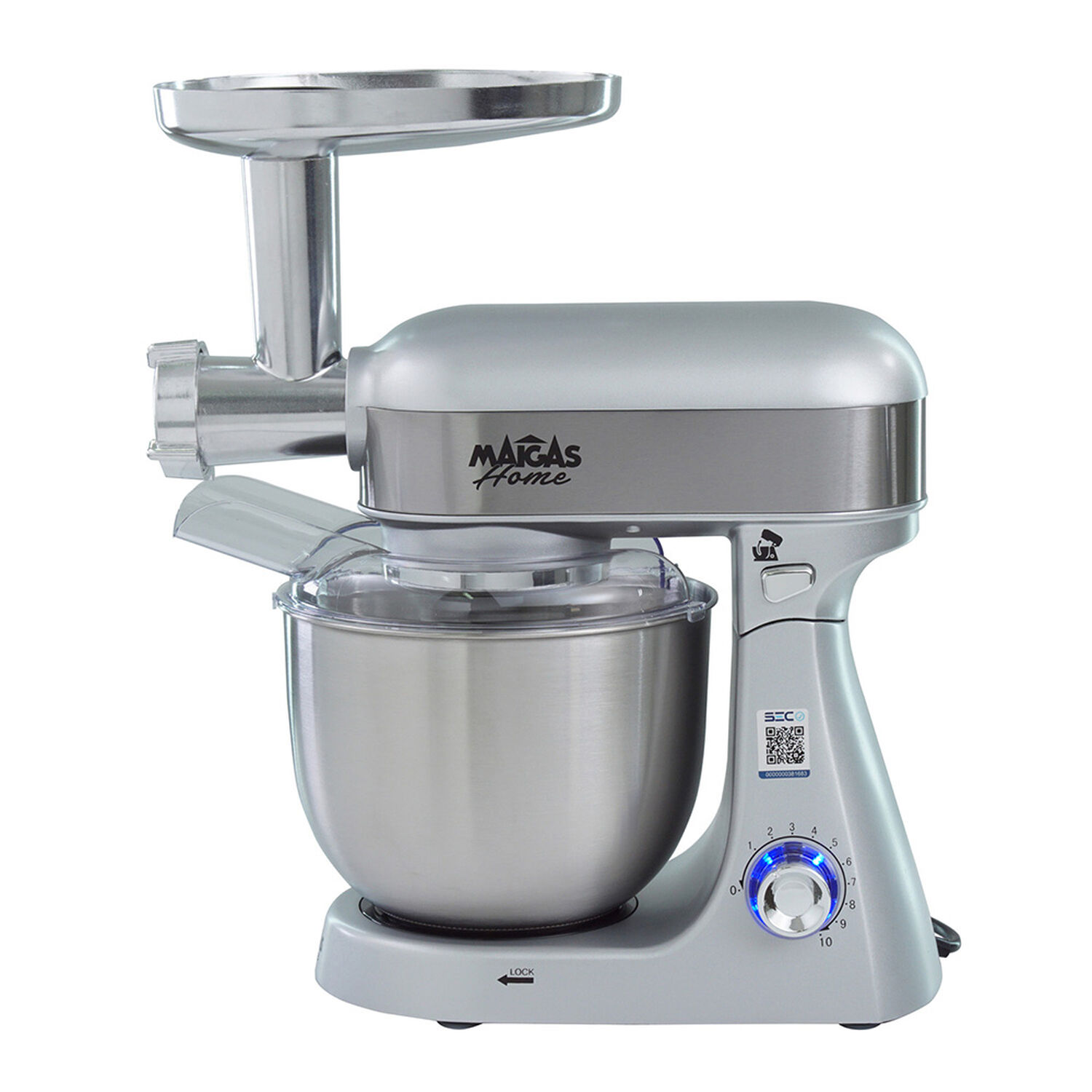 Batidora Inox Lorenzza 5 Litros + Molino De Carne image number 0.0