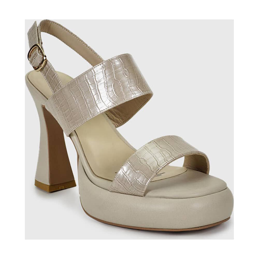 Sandalia Cuero Kader Beige image number 1.0