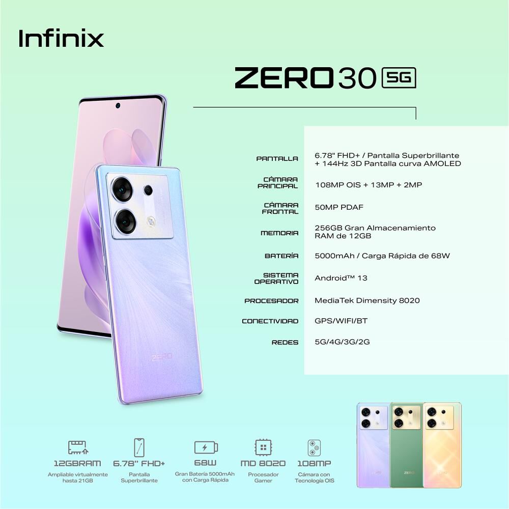Smartphone Infinix Zero 30 / 5G / 256 GB / Liberado image number 5.0