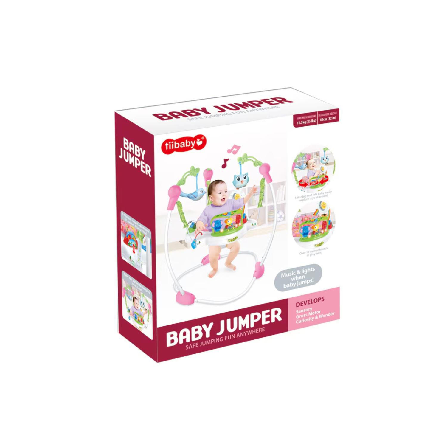 Juguete Arnes Saltarin Elastico Para Bebe Con Accesorios Rosa image number 1.0