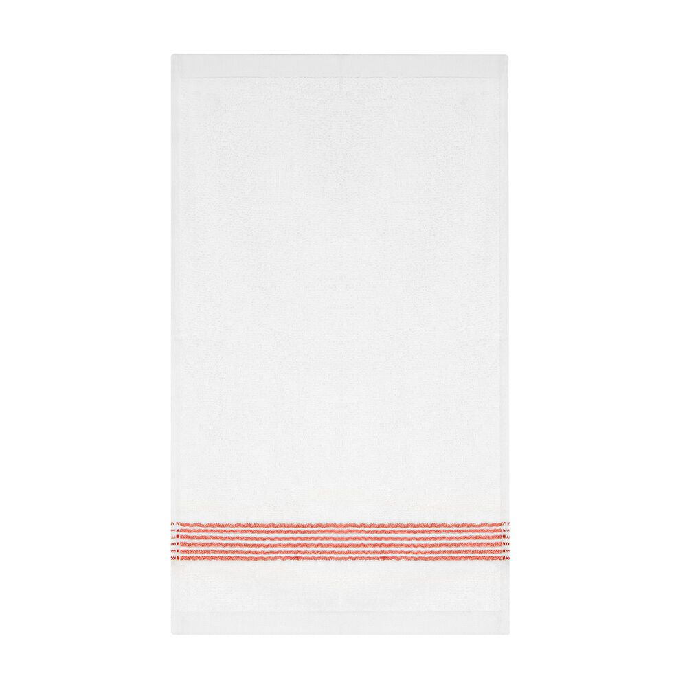 Toalla De Cara Mav Nautica 100% Algod&oacute;n Suave 30x50cm Blanca-rojo image number 4.0