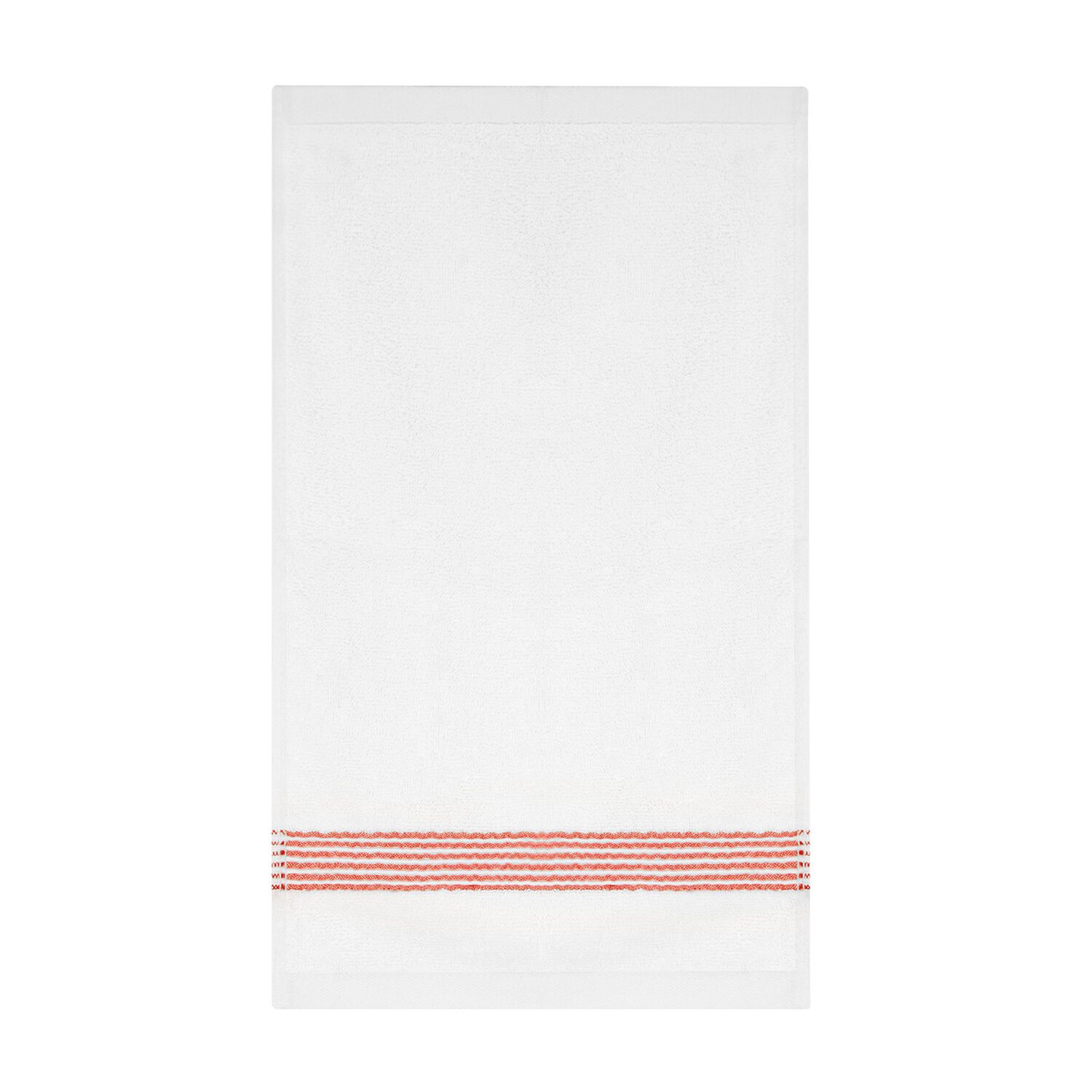 Toalla De Cara Mav Nautica 100% Algod&oacute;n Suave 30x50cm Blanca-rojo image number 4.0