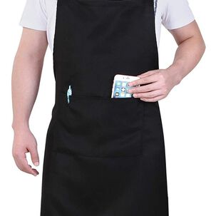 Pechera Delantal Negro Cocina Gastronomia Unisex