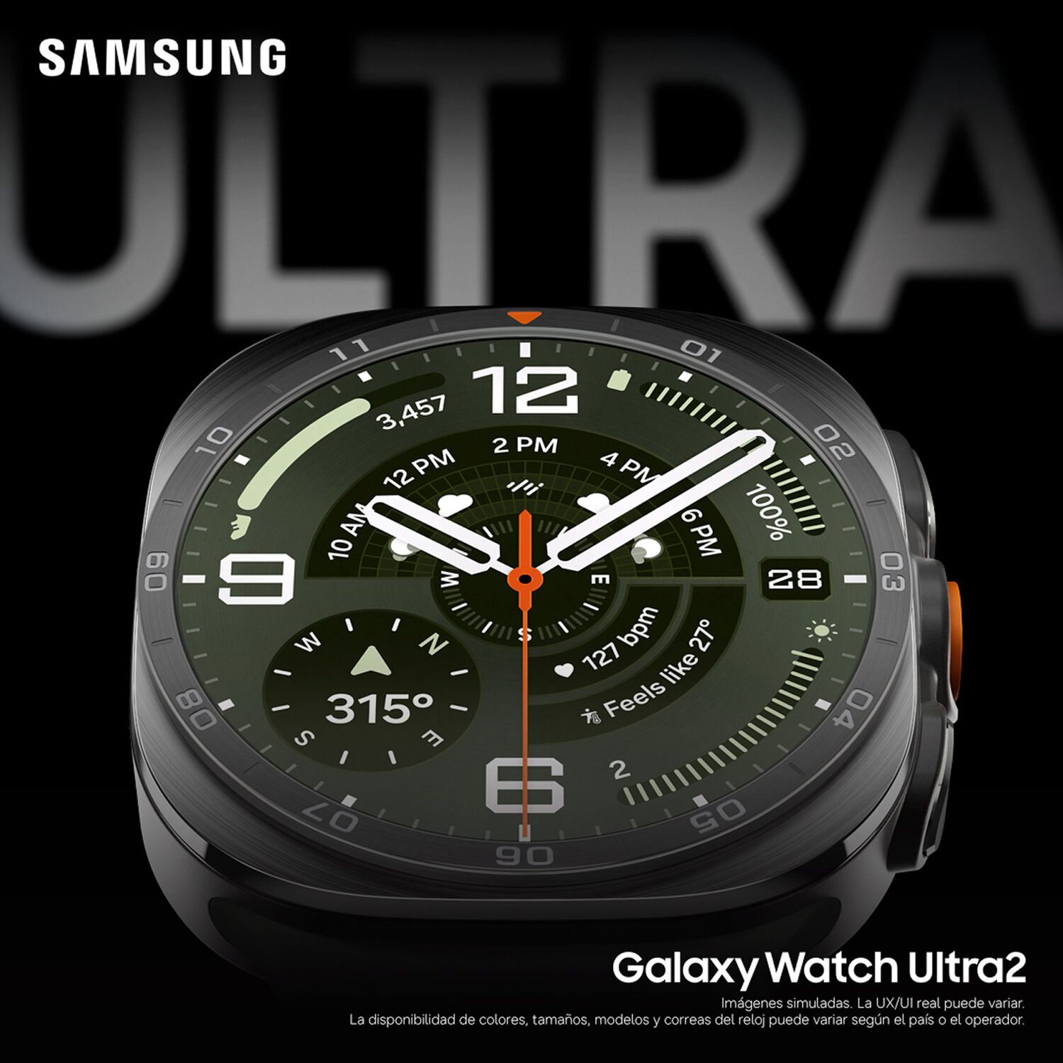 Samsung Galaxy Watch Ultra2 Lte,47mm Titanium Black image number 5.0
