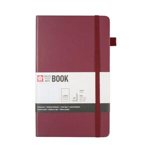 Libreta Hoja Crema Con Cuadrados 13x21cm(burdeo), Sakura