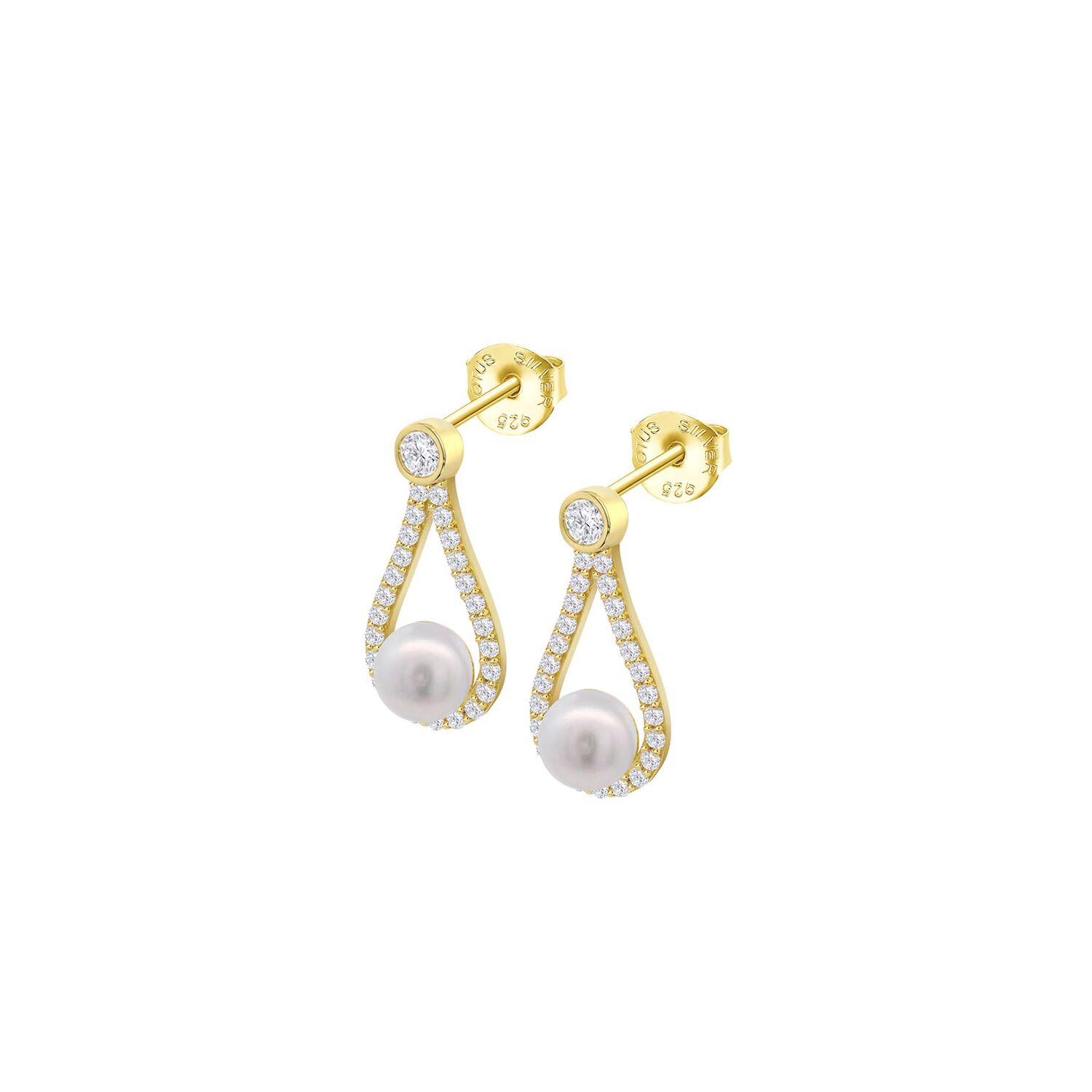Aros Lp3481-4/2 Lotus Silver Mujer Pearls image number 0.0