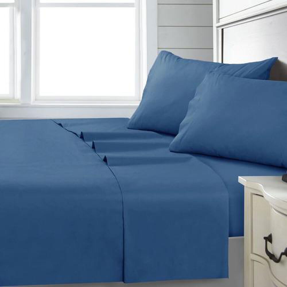 Sabana Andes 144 Hilos Lisa Azul 1.5 Plaza image number 0.0