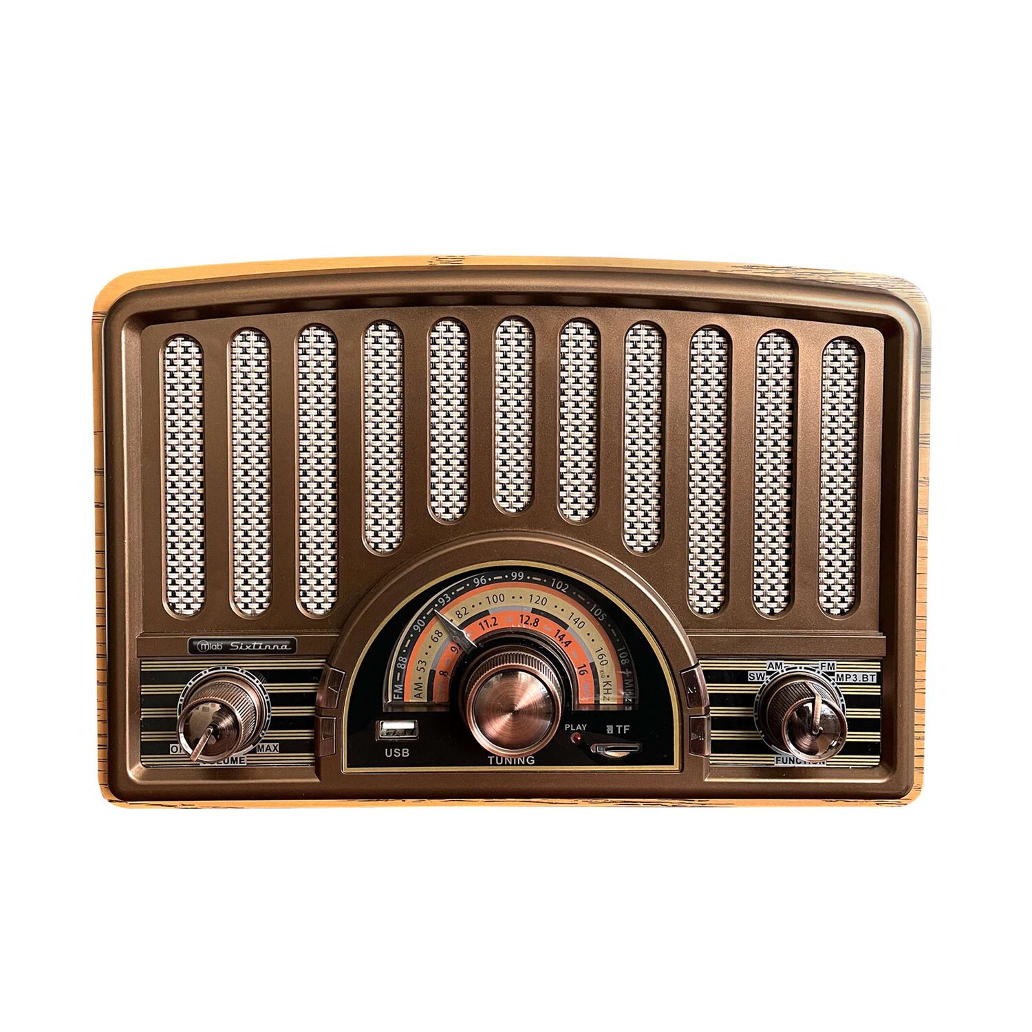 Parlante Port&aacute;til Bt Retro Sixtinna A&ntilde;os 1930 Am/ Fm/ Sw image number 3.0