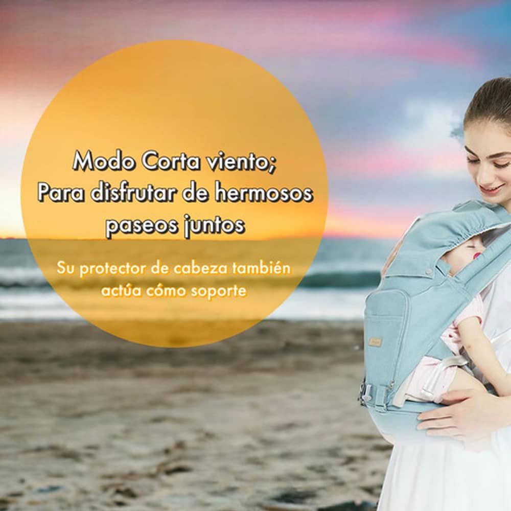 Portabeb&eacute; Ergon&oacute;mico Multifuncional 3 En 1 Lubabycas Menta image number 3.0