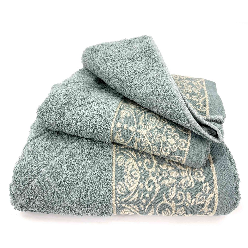Juego Toalla Andes 3 Piezas Flores Aqua image number 2.0