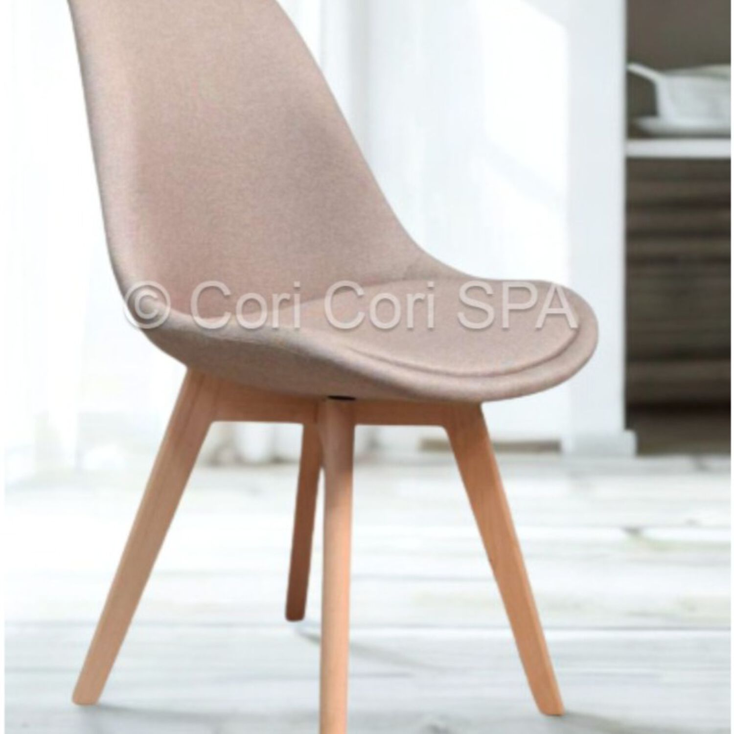 Pack 4 Sillas Tulip Lino Beige image number 3.0