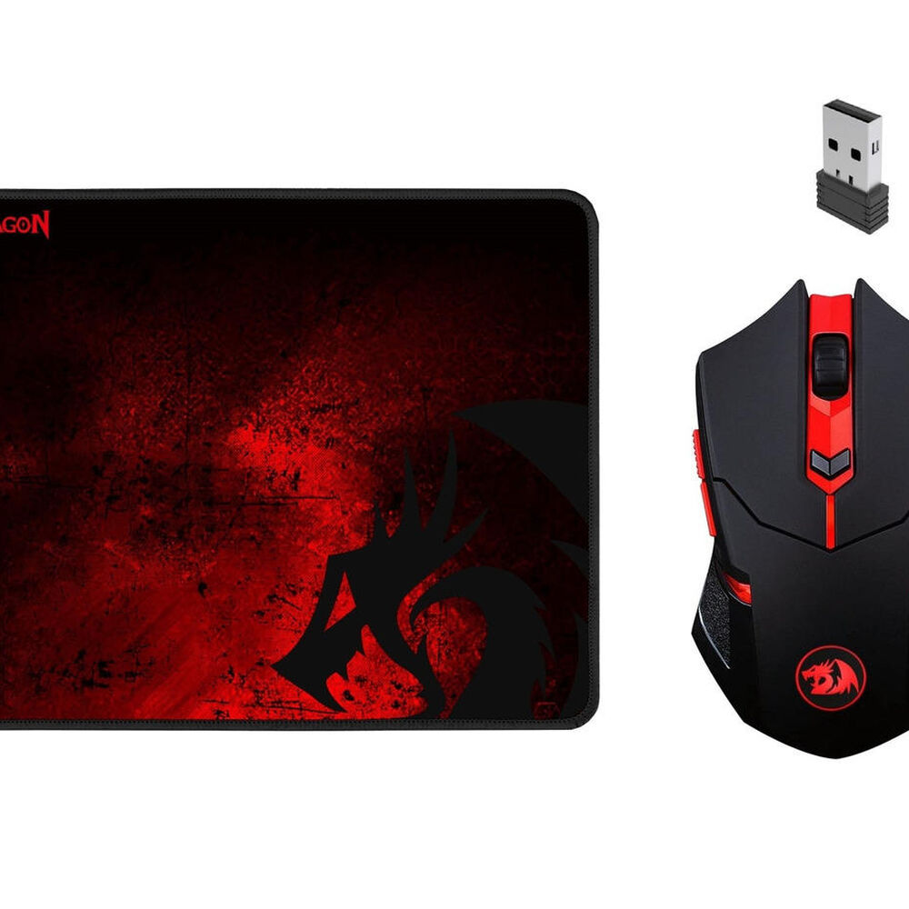 Pack Gamer Mouse Inalambrico 2.4 Ghz + Pad Redragon 33x26cm image number 2.0