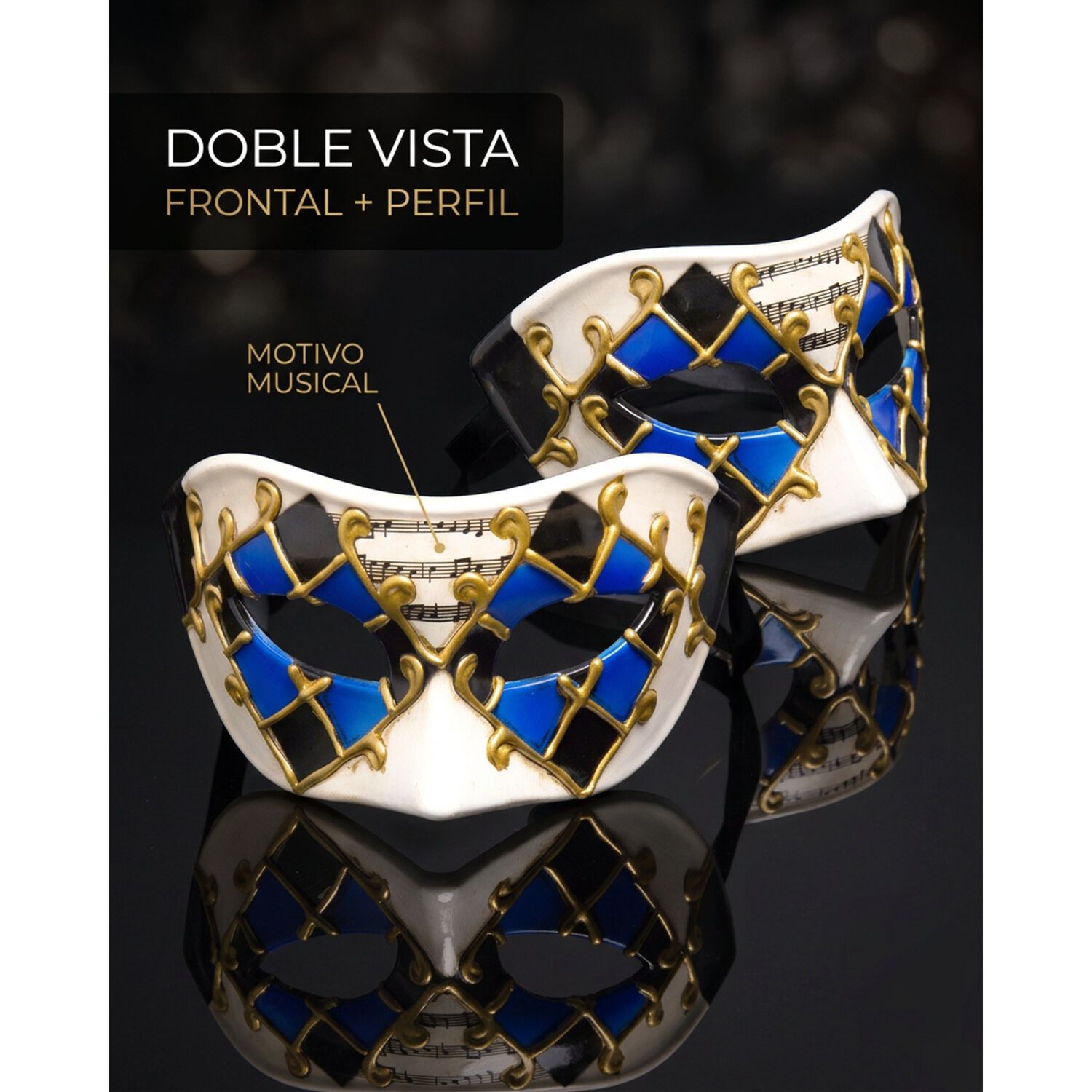 M&aacute;scara Veneciana Sexy Arlequ&iacute;n Para Fiesta Mascarada Unisex image number 18.0