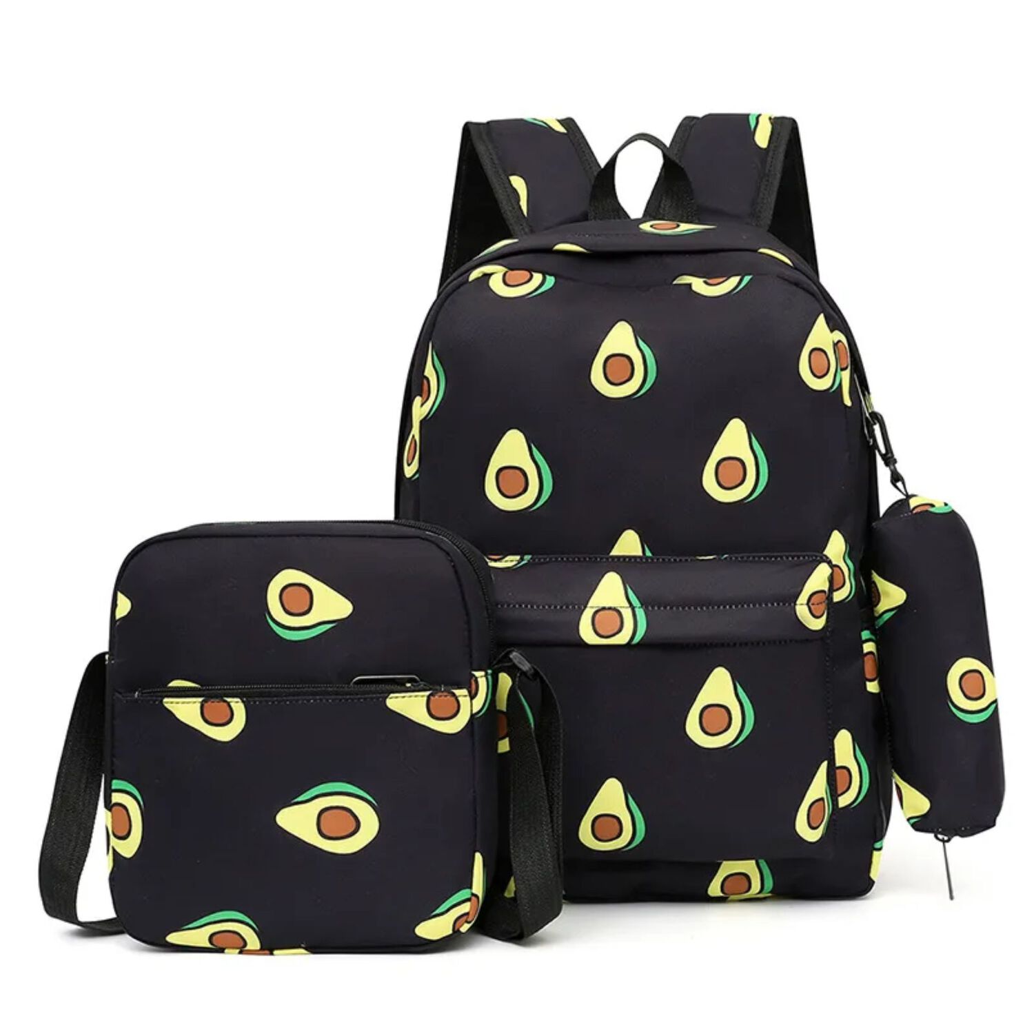 Pack Mochila Lonchera Estuche 43cm Juvenil Y Escolar Black Avocado image number 0.0