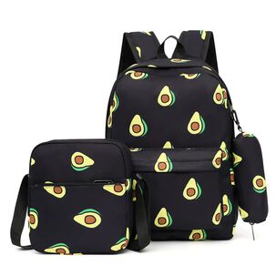 JUMP KIDS Pack Mochila Lonchera Estuche 43cm Juvenil Y Escolar Black Avocado