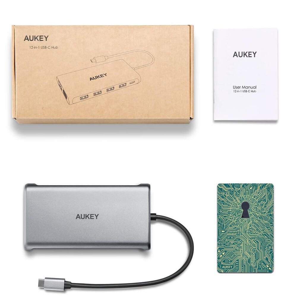 Aukey Hub 12 En 1 Usb-c Gris - Cb-c78 image number 1.0