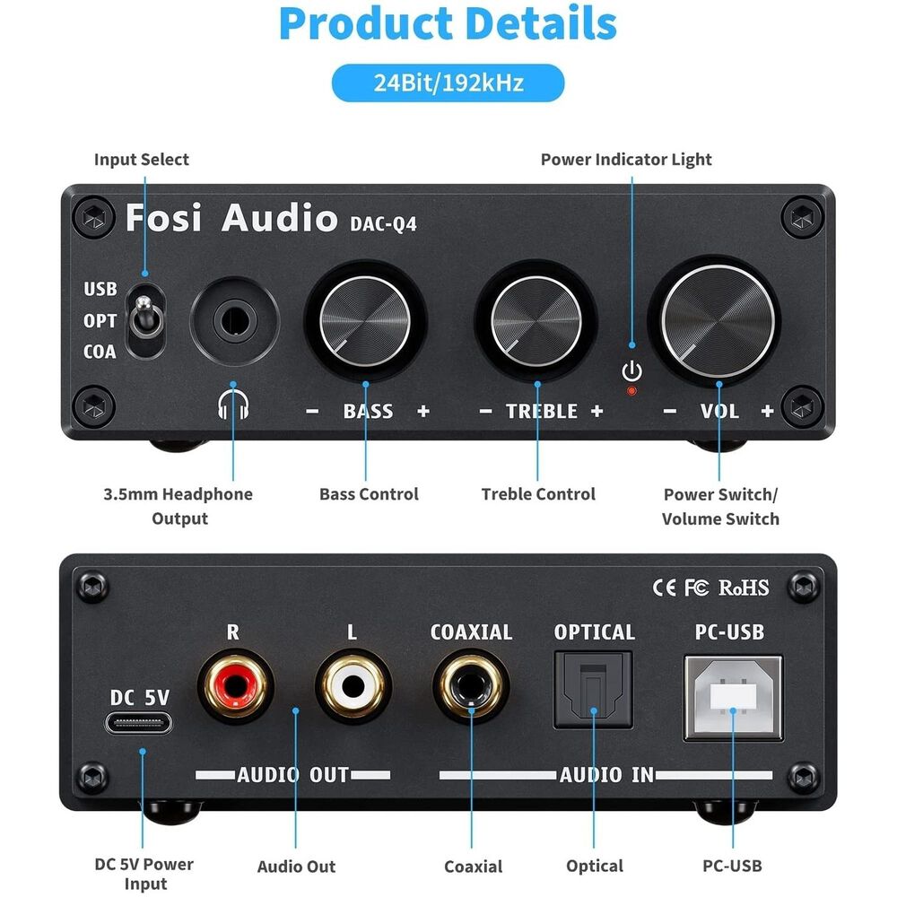 Amplificador De Aud&iacute;fonos - Fosi Audio Q4 image number 1.0