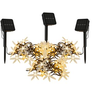 Set 3 Luces Navidad Libelulas 4m Solar Calidas Decoracion Set 3 Luces Navidad Libelulas 4m Solar Calidas Decoracion