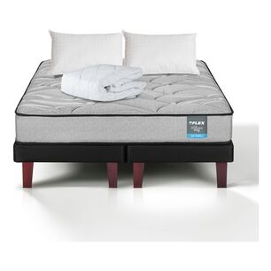 Cama Europea Flex Dream Dual / 2 Plazas + Almohadas + Cubrecolch&oacute;n