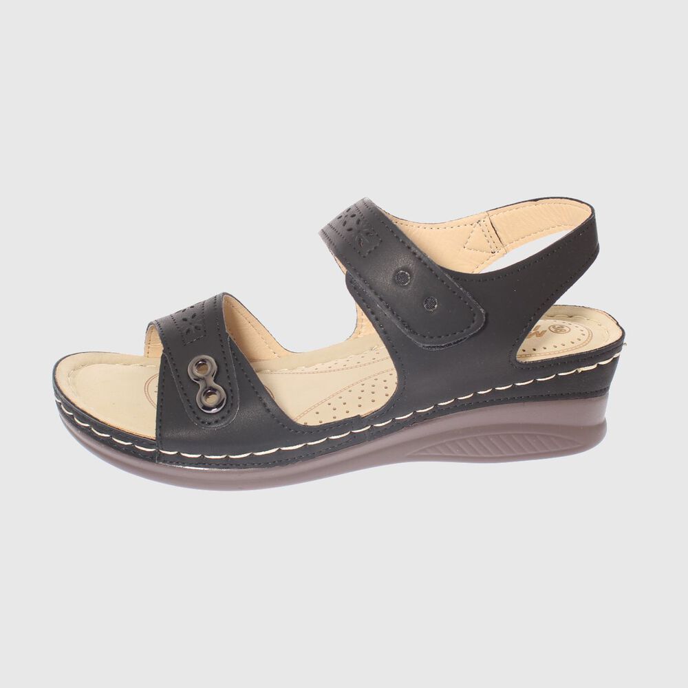 Sandalia Confort Negro Modelo Italiano Art. 5ask76613black image number 1.0