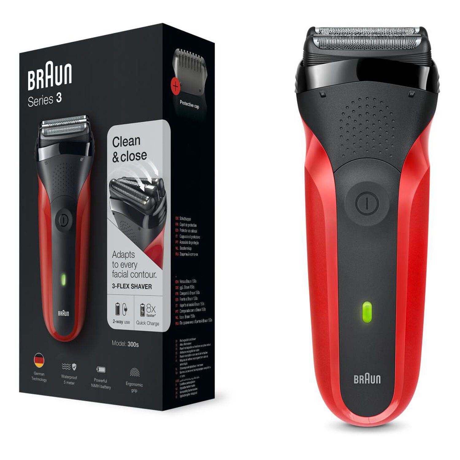 M&aacute;quina De Afeitar Braun Shaver 300-BLK image number 0.0